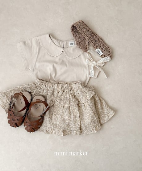 予約mimi market Line frill skirt