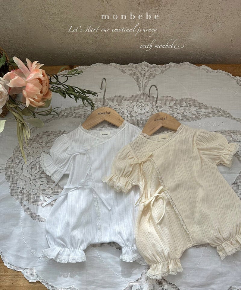 モンベベ monbebe eyelet glory suit monbebe ブランド モンベベ 韓国子供服 新生児 男の子 女の子