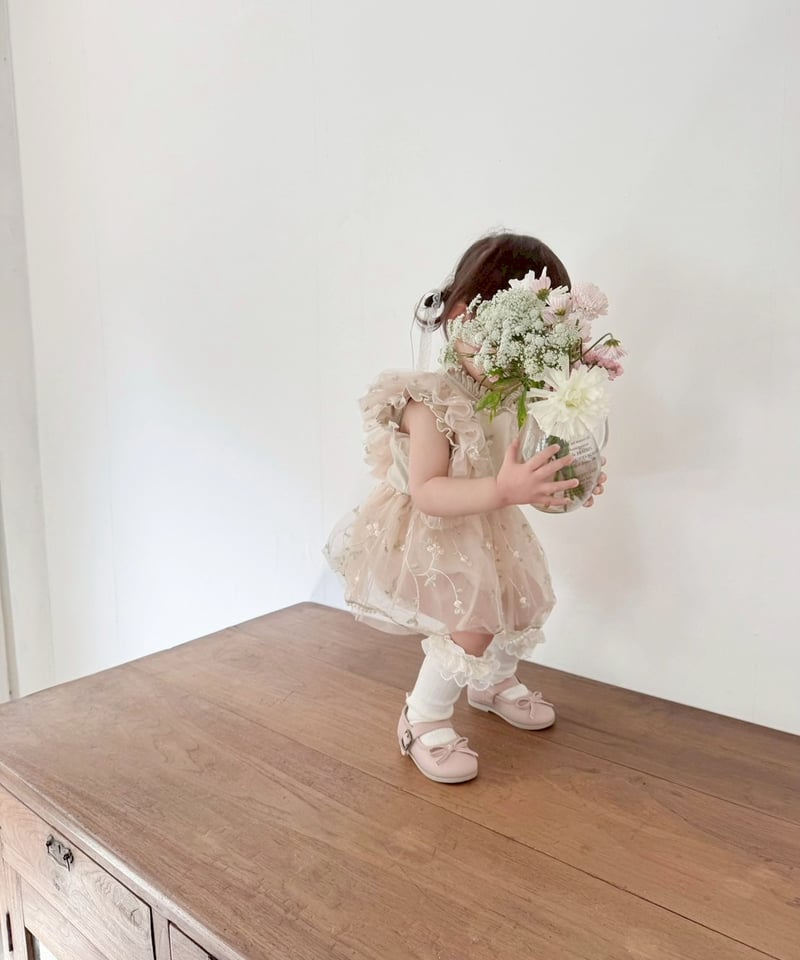即納flower tulle apron rompers | alli.