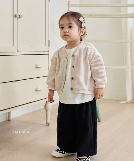 即納Coco waffle cardigan