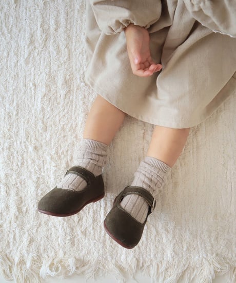 即納fake suede flat shoes