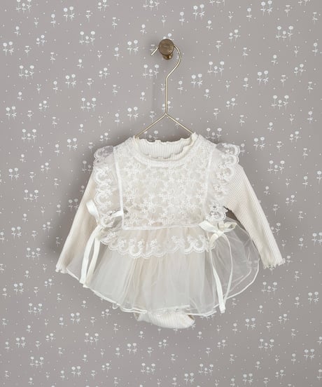 即納Lace ruffle vest