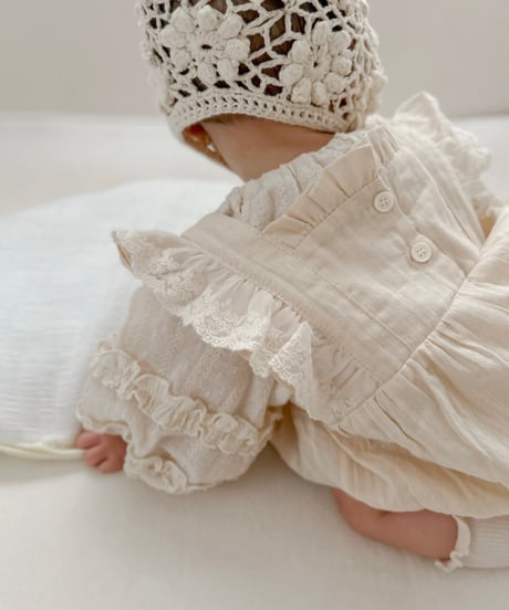即納frill lace salopette