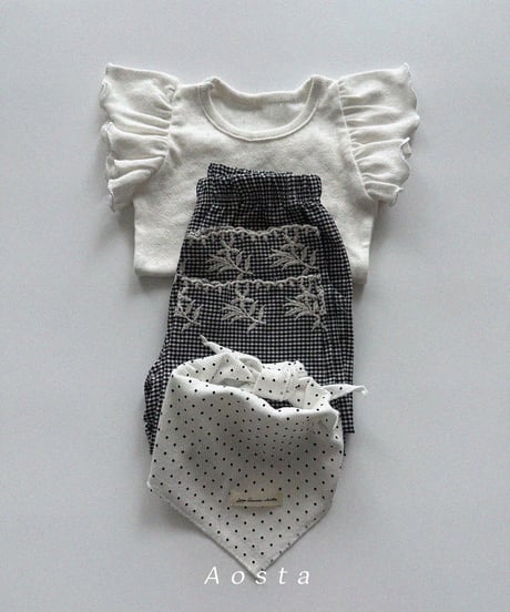 一部即納 aosta Angel frill tee