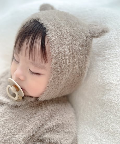 即納 fluffy bear coverall
