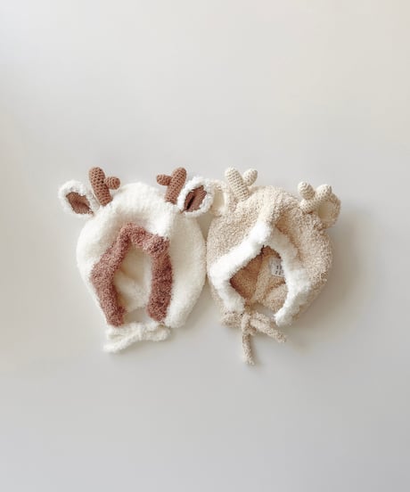 即納  Holiday reindeer bonnet