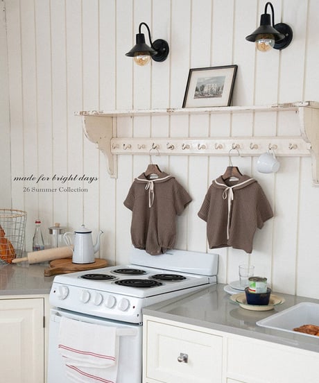 即納anggo baby Sailor collar Romper