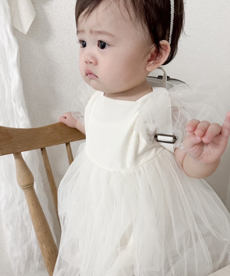 新品未使用 monbebe puff sleeve tulle dress 即納monbebe puff sleeve tulle dress | alli.