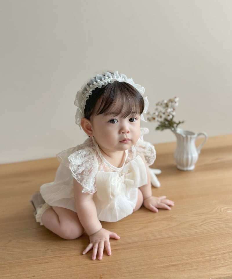 即納ribbon tulle rompers | alli.