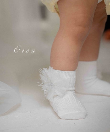 即納OREN  Pearl lace ankle socks