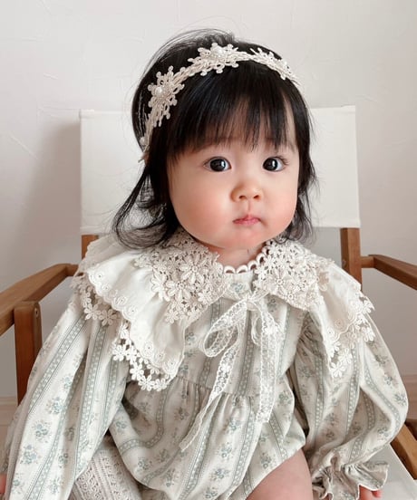 即納double lace flower  collar