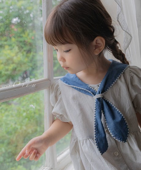 予約 OREN Pure Thai stripe dress