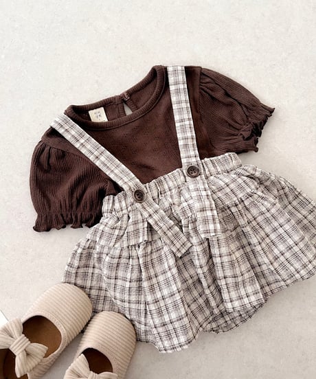 即納 check skirt bloomer
