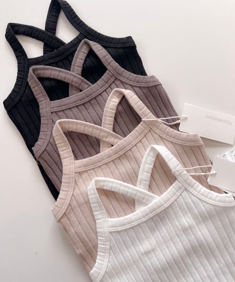 即納back cross camisole