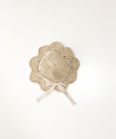 即納 lace ribbon paper hat