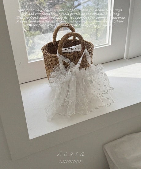 即納aosta lace strap bustier