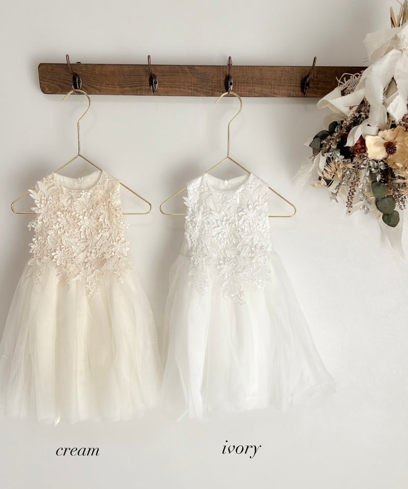 即納flower motif tulle dress | alli. 即納flower motif tulle dress | alli.