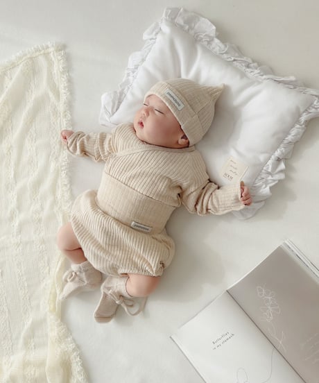 即納 newborn neko bonnet  set