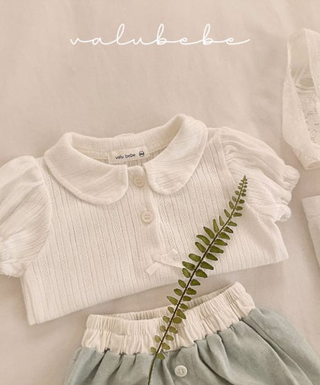 即納valubebe Eyelet Round Puff Tee