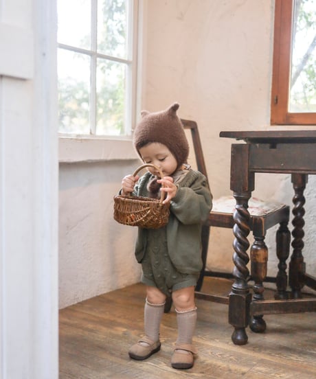 即納openwork knit cardigan