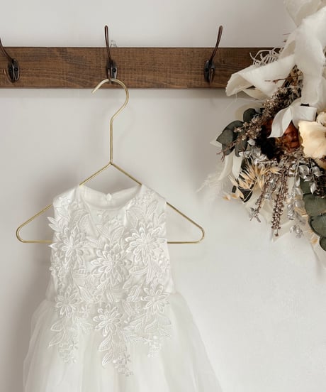 即納flower  motif tulle dress
