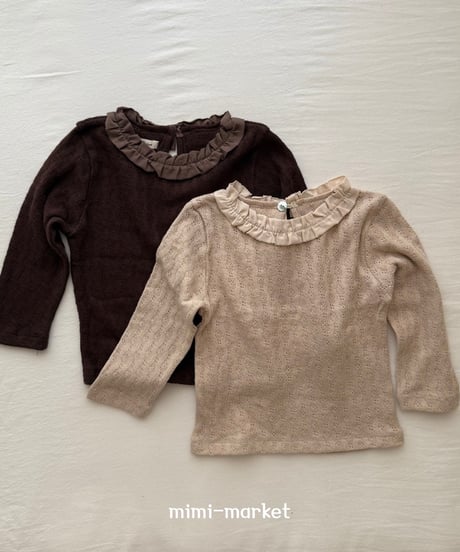 即納mimi market Frill Jagard Tee