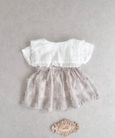 即納 mini frill collar blouse
