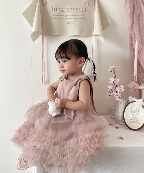 即納ribbon strap tutu dress