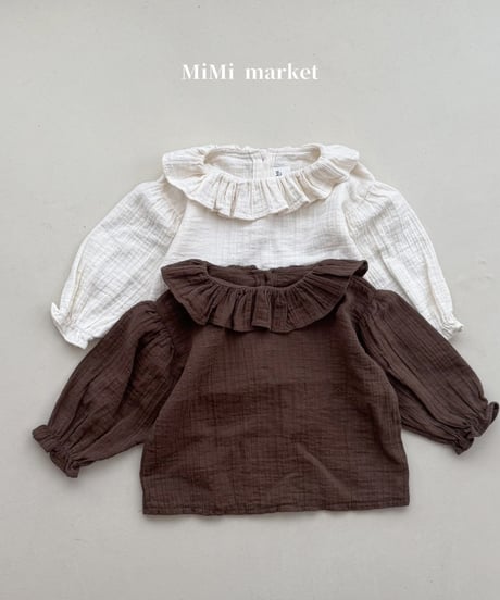 即納 mimi market Nougat Blanc blouse