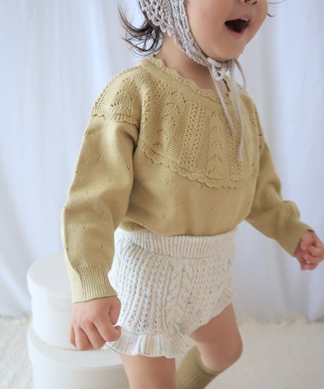 即納mix knit  bloomers