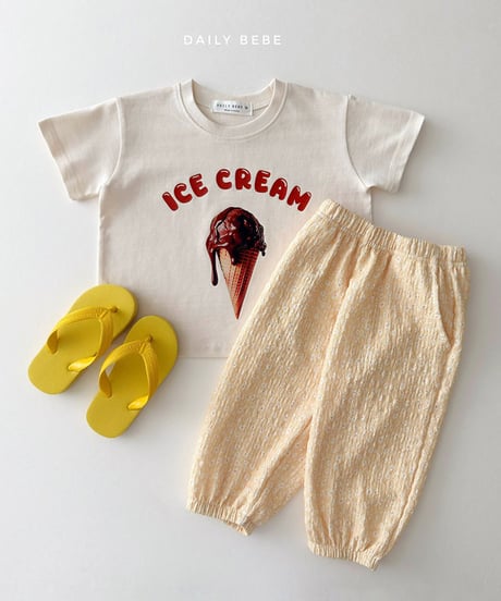 即納 daily bebe Ice cream short-sleeved tee