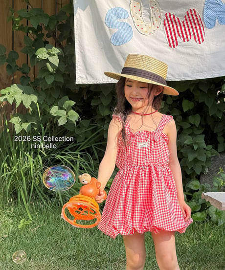 予約ninibello Picnic overall dress