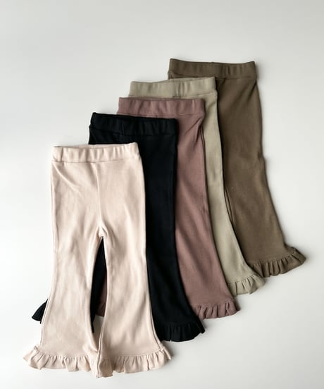 即納90-140cm lib frill flare pants