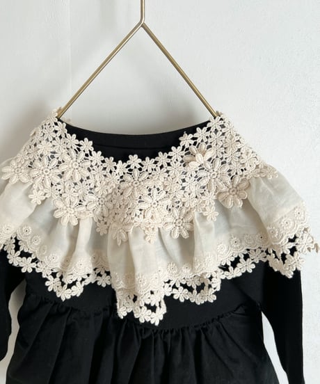 即納double lace flower  collar