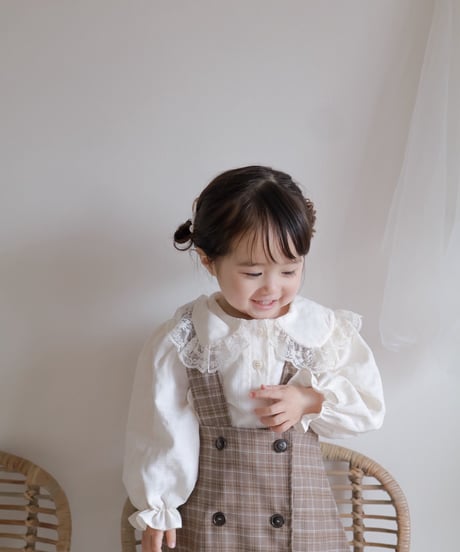 即納monbebe Romi check one-piece