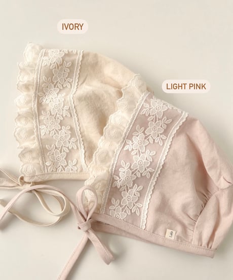 即納Heart lace bonnet
