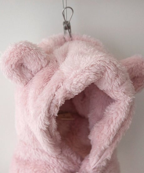 即納Mokomoko Bear Hood Scarf