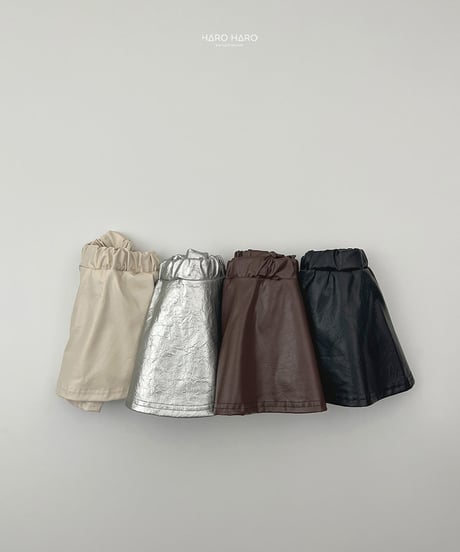即納 HAROHARO Unique leather skirt