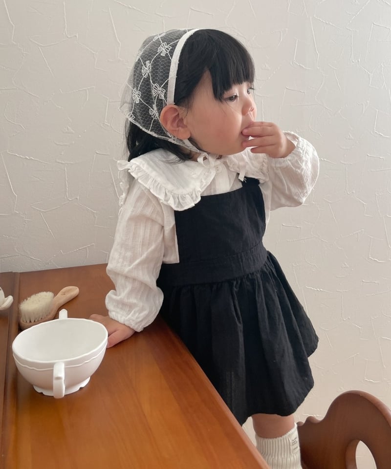 グミ食べたい yilon DOT FRILL BLOUSE フード総柄Tシャツ（TOMATO KIWI