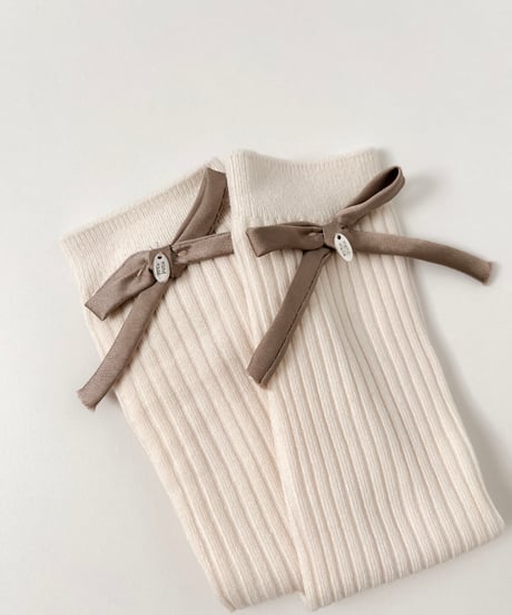 即納 ribbon lib high socks