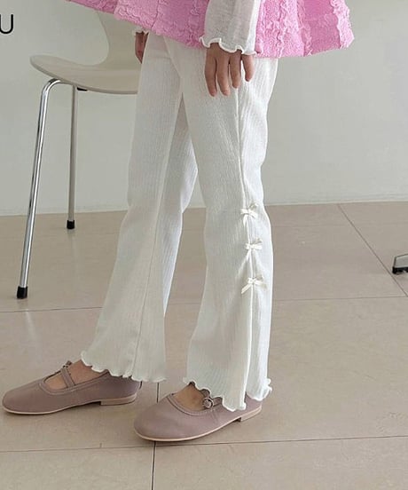 即納ribbon flare pants