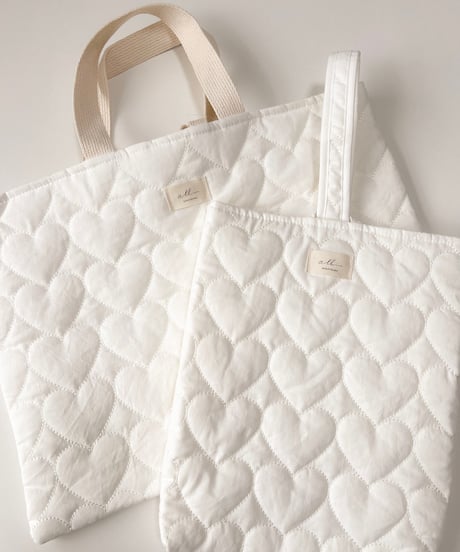 即納Heart quilting shoes bag