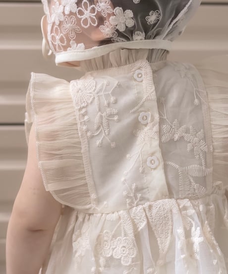 即納Embroidered Lace Rompers