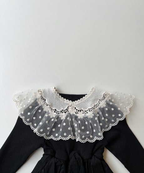 即納lace flower scallop  collar