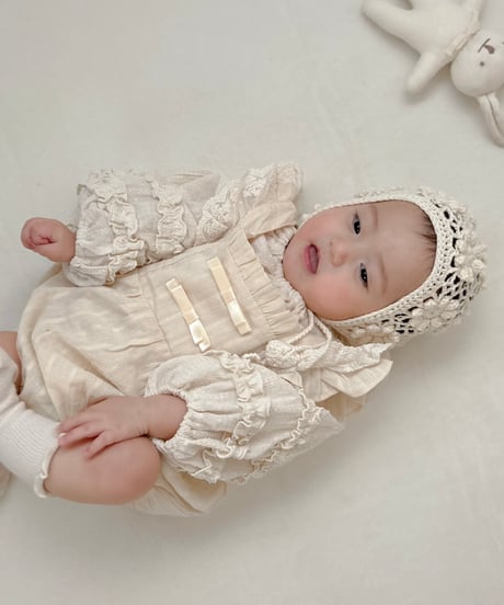 即納frill lace salopette