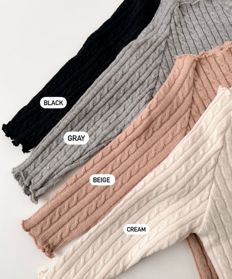 即納 mellow cable knit