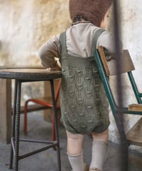 即納openwork knit salopette