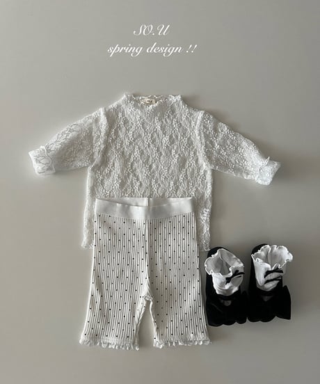 即納Baby Sheer Lace tee