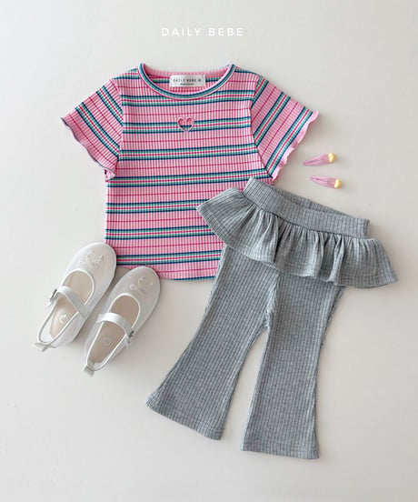 一部即納 daily bebe Heart punching tee