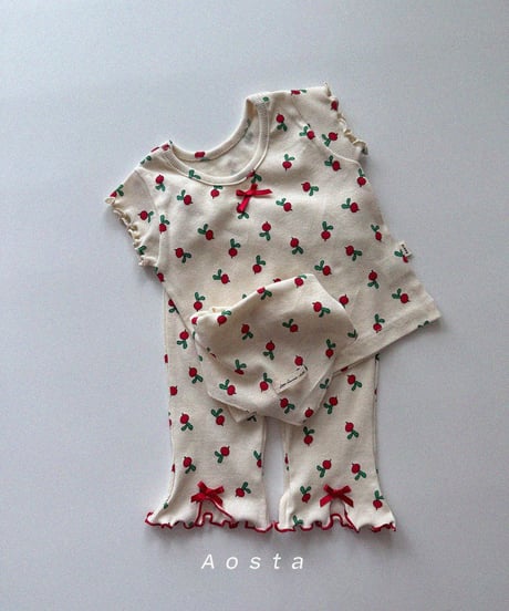 即納aosta Lip ribbon tee